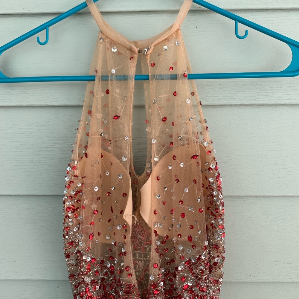 prom dress - red beaded - Picture 3 of 5